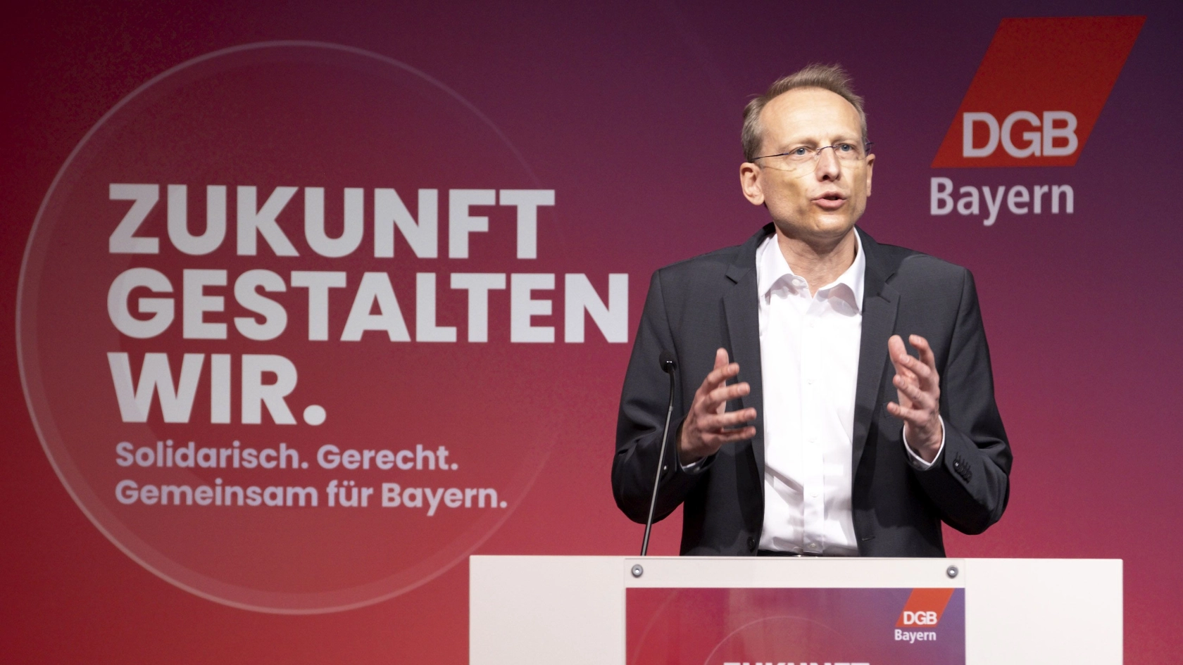 Neu gewählter DGB Bayern-Vorsitzender Bernhard Stiedl