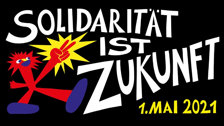 Solidarität ist Zukunft - Logo des DGB zum 1. Mai 2021
