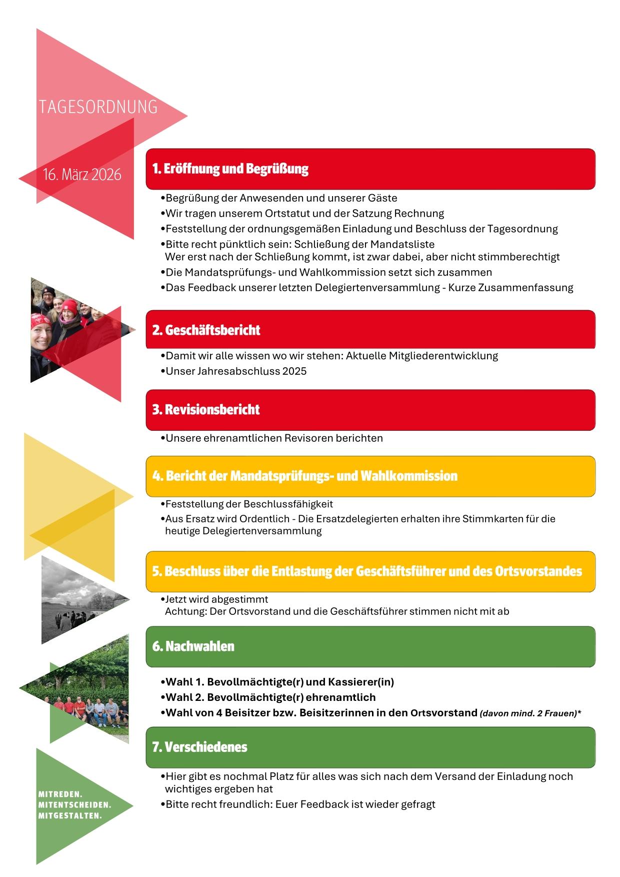 Tagesordnung der 9. Delegiertenversammlung 