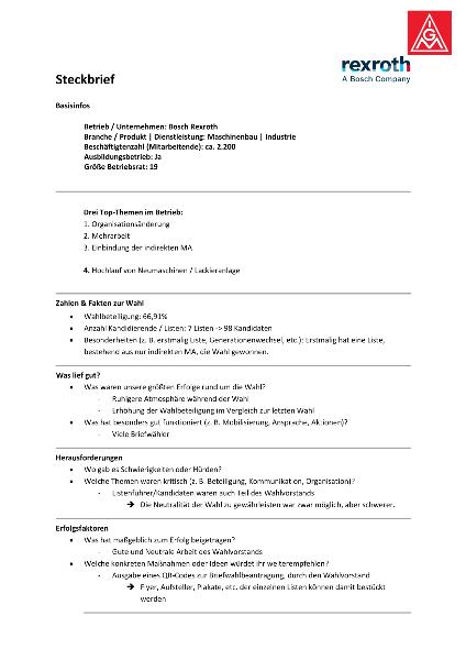 Steckbrief Bosch Rexroth